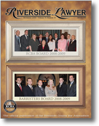 November 2008 - Riverside Lawyer Magazine