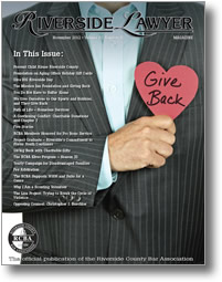 November 2012 - Riverside Lawyer Magazine